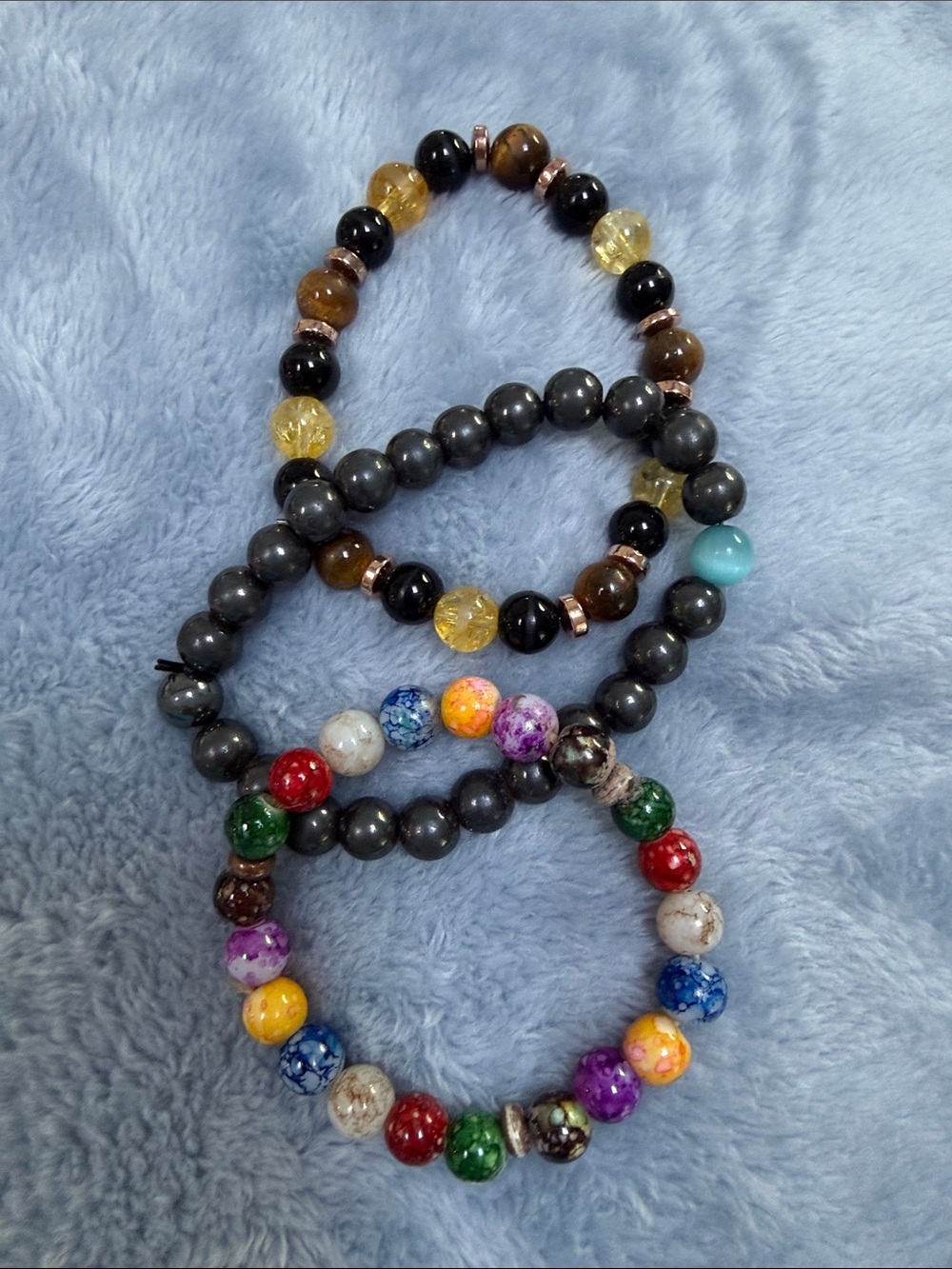Multi-Color Beaded Stretch Bracelet Set - Women Jewelry
